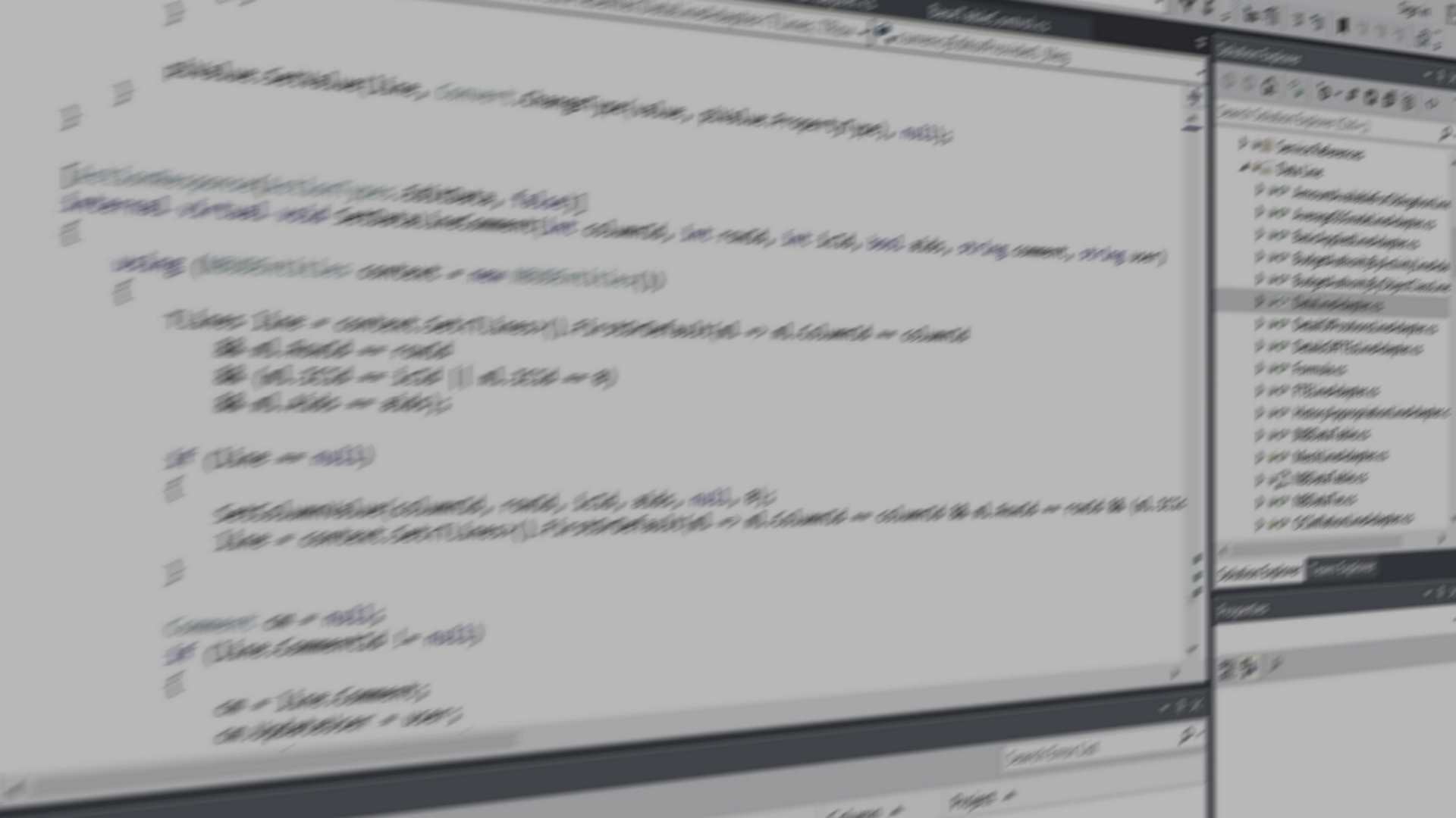 Code on a screen